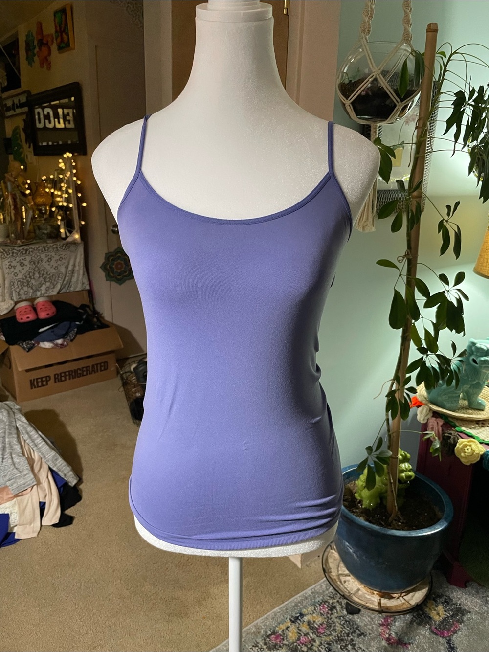 The Limited Lilac Spaghetti-Strap Tank Top